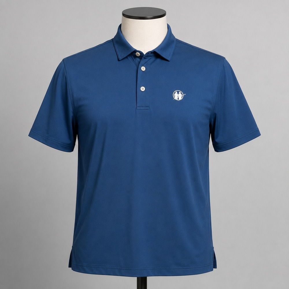 Peter Millar Summer Comfort Mens L Navy Blue Golf Polo Short Sleeve Performance